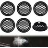 ZIOYANE 6 griglie di ventilazione in acciaio inossidabile, coperture rotonde per prese d'aria per cucina, armadio e guardaroba (nero/53 mm)