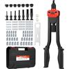 GETLITOOL Set 16-Inch Rivettatrice Professionale per Impieghi Gravosi con 7 Mandrini e 120 Dadi M3 M4 M5 M6 M8 M10 M12, Pistola Manuale a Dadi Rivetti con Valigetta per Garage Officine