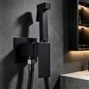 JUNSHENG Doccetta per Bidet WC in Acciaio Inossidabile Nero | JUNSHENG Doccetta per Bidet WC in Acciaio Inossidabile con 1.5m Rubinetto Del Bagno Tubo Telescopico Nero