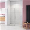 AICAit Box Doccia per Nicchia 195cm Saloon Vetro 6mm 135cm (70+70：1318-1358mm)