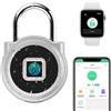 eLinkSmart Lucchetto per armadietto con impronte digitali, applicazione mobile, resistente alle intemperie, con codice numerico per armadio, armadietto, tenda per esterni, cantina, colore argento