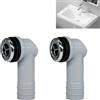 tooloflife 2 tubi di troppopieno per lavabo e vasca da bagno, 21 - 24 mm, robusta testa di troppopieno con anello cromato e guarnizione, accessorio universale per la riparazione del bagno e del lavello