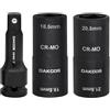 DAKCOS 1/2 Chiavi a bussola per avvitatori 18,5 x 19,5 mm, 20,5 x 21,5 mm