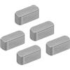 PATIKIL Chiave Piuma A Testa Tonda 14x6x6 Mm, 5 Pz Carbonio Acciaio Chiave A Bietta Per Albero Di Trasmissione Per Fissaggi Industria Meccanica, Nero Carbonio