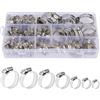 stonylab Fascette Stringitubo Set, 60 Pezzi Regolabile in Acciaio Inox 304 6-38 mm Ingranaggio a Vite Senza Fine Fascette Stringitubo Set di Assortimento con Scatola di Immagazzinaggio