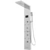 Gdetnysty Pannello doccia intelligente a LED 6 in 1 con valvola in ceramica e tubo in acciaio inox da 15 m, per sistema doccia in acciaio inox 304, montaggio a parete in bagno per adulti e bambini