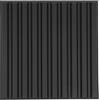 Duoruameng 12 pannelli da parete 3D in PVC, autoadesivi, per soggiorno, camera da letto, 50 x 50 cm, 3 m², colore nero