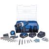 Scheppach Cofanetto Atelier Mobile DTB20-20ProS | Trapano a percussione senza fili | Con 206 accessori | 2 batterie e un caricatore inclusi