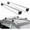 VEVOR Barre Trasversali da Tetto per Auto SUV, Portapacchi da Tetto Auto Carico max 90 kg Lunghezza 1200 mm, Barre 2 pezzi per Porta Bagagli Universali in Alluminio Bici Viaggio Campeggio Pesca