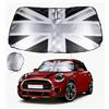 JoyQxialtj Parasole per parabrezza Mini Cooper, parasole per accessori Mini Cooper, blocca il calore e i raggi UV al 99%, visiera parasole riflettente pieghevole (Union Jack G)