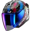 SHARK, Casco Moto Jet SKWAL i3 JET HELLCAT Black Chrome Blue KUB, M