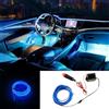 Generic Striscia decorativa per interni a LED per auto, striscia flessibile al neon con adattatore facile da installare, molteplici usi, durevole e morbido