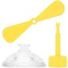 Suuonee per elmetto, decorativa per casco in gomma e plastica(Giallo)