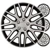 Versaco Dakar Set Copricerchi, 15 Pollici, 4 Pezzi, Nero e Argento, Installazione Senza Attrezzi