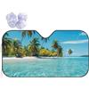 Generic Parabrezza Copri Sole Tropical Beach Islands Parasoles Auto Protezione UV Universale Parasole per Parabrezza Auto per Camion SUV Furgoni 70x130cm