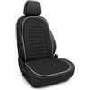BOOST Coprisedile Auto Massaggiante Universale in Tessuto, Protezione Sedile Anteriore, Comfort di Guida, Antiscivolo, Misura 95x46 cm per Auto SUV Furgoni (Nero, Singola)