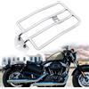 DREAMIZER Portapacchi Posteriori per Moto, Portapacchi Posteriori per Sella Monoposto, Staffa di stoccaggio per Portapacchi Moto Compatibile con Harley Sportster XL 883 48 72 1200, 2004-2015, Argento