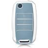 OFFCURVE Custodia Chiavi Auto Guscio Chiave, Cover Chiave Copri Chiavi Telecomando 3 Tasti Adatto per Kia Sportage Rio Sorento Carens Optima Soul Picanto Forte Cerato Ceed Venga Cadenza Carnival K3 K5