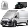 MaxAwe Per Fiat Ducato 2006 - 2024, copertura per parabrezza dell'auto, impermeabile, protezione solare per parabrezza, termometri, Blackout Anti-UV/Frost/Ice/Polvere Wrap Cover parasole per