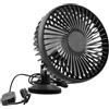 VAGCARS Ventilatore per auto, 12 V/24 V, USB, rotazione a 360°, con forte ventosa per cruscotto e parabrezza, ventola silenziosa a 3 marce, con motore in rame puro, per auto, camion, SUV, camper, ufficio