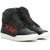 DAINESE York D-WP Shoes, Scarpe Moto Impermeabili, Uomo, Dark-Carbon/Rosso, 45