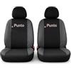 Auto Accessori Lupex Coprisedili Compatibili con Punto I e II serie 1993-2011, Colore Nero - Grigio Scuro, Set Anteriori o Completo 8 Pezzi, in Policotone Traspirante MADE IN ITALY