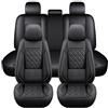 Ufgwhirl Generico Set Coprisedili Auto 5 Posti per Dacia Sandero Stepway 2009-2026 | Traspirante Impermeabile Facili da Installare con supporto lombare, compatibili con airbag