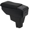ZENVI Braccioli Compatible with Citroën C3 Braccioli 2024-2026 Console Centrale Organizer Immagazzinaggio Scatola Doppio Spazio Braccioli curvi