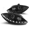 V-MAXZONE PARTS Fari a LED neri compatibili con SEAT LEON ALTEA TOLEDO 2005 2006 2007 2008 2009 RS-2283 Luci Anteriori Auto Lampade Fari Del Driver E Lato Passeggero Set Faro Montaggio