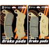 SYUU S SYUU Pastiglie Freno Anteriore e Posteriore per moto Compatibili con Suzuki SW T 400 FJS 400 09-13 SW T 600 FJS 600 Silverwing 11-13 per tmotocistici lunghe percorrenze e strade rurali FA388F FA196R