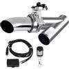 H-YEEU Kit sistema di valvole di scarico con silenziatore elettrico 3 76 mm | Acciaio Inossidabile Telecomando