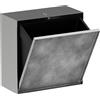 hansgrohe XtraStoris Rock poubelle, encastrée, porte carrelable, 390x140x390mm, 6 Betteres de capacité, 56090800, 56090800