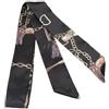 EnxJire Nastro capelli seta Sciarpa magra Capelli Piccole donne Stile semplice Manico a nastro Stampa Fascia for capelli Foulard Bellissime sciarpe Borse(A-39)