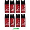 Beni Culinari 8 X Denim Deodorante Spray Corpo Raw Passion - Deodorante spray per il corpo - Classico maschile, fresco e con un distintivo deodorante da 150 ml + portachiavi Beni Culinari