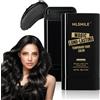 MLSMILE Matita colorante per capelli, sicura e confortevole, impermeabile e resistente al sudore, colore nero, penna di correzione del colore 2 in 1 con pettine per la copertura di capelli grigi e