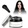 SOVONCARE Colore temporaneo per capelli, 4,23 once, cera per capelli per uomini e donne, lavabile, colore naturale, tinta istantanea, Dye per feste, cosplay, Halloween, per adulti (nero scuro)