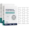 Generico Cerotti trasparenti con microaghi, cerotti per la rimozione delle escrescenze cutanee, per imperfezioni, escrescenze cutanee e verruche piane, per viso e corpo (2pcs)