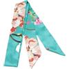 EnxJire Nastro capelli seta Sciarpa magra Capelli Piccole donne Stile semplice Manico a nastro Stampa Fascia for capelli Foulard Bellissime sciarpe Borse(A-33)