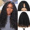 CLASSINE Parrucca Donna Capelli Veri Umani Burmese Curly V Part Wigs Human Hair Upgrade U Part Glueless Wig 24Inch