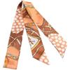 EnxJire Nastro capelli seta Sciarpa magra Capelli Piccole donne Stile semplice Manico a nastro Stampa Fascia for capelli Foulard Bellissime sciarpe Borse(A-36)
