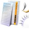 NAGARAKU Anime Ciglia 107 Fans Per Uno Sguardo Aperto Ciglia Monopezzo Preformate Look Manga Nessuna Caduta Ultra Leggere Base Piatta Applicazione Facile Senza Gel Fissante (Wings 0.07 C 8-15mm)