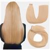 Hotlulana Extension Capelli Veri Biadesivo(#18) Invisible Extension Biadesive Capelli Veri 18Pollici 20pcs 45cm 40g Extension Capelli Veri Skin Weft Tape in Hair Extensions Human Hair.