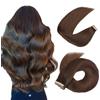 Hotlulana Extension Capelli Veri Biadesivo Marrone Scuro(#2) Extension Capelli Veri 18Pollici 20pcs 45cm 40g Extension Biadesive Capelli Veri Remy 100% Invisible Skin Weft Tape in Hair Extensions.