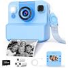 Yidoroye Macchina Fotografica Bambini，2.4" HD 1080P Macchina Fotografica Bambini Istantanea Regalo Bambino 3-10 Anni Maschio Fotocamera Istantanea 32GB Scheda & Papier Photo Regalo Natale (Blu)