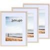 LYYYYX Cornice portafoto in legno, 30 x 40 cm, con cornice in MDF, set da 3 pezzi, per certificati, foto, poster, puzzle