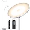 OUTON Lampada da Terra LED, 42W/3600LM 126 LED Lampada da Pavimento Moderna con lampada da lettura, con Telecomando, 4 Temperature di Colore &Interruttore Touch, per Soggiorno, Camera, Studio