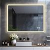 LISA Specchio da bagno a LED con illuminazione, 80 x 60 cm, specchio da bagno grande con touch, dimmerabile, bianco caldo/bianco freddo, antiappannamento, per bagno, WC, corridoio