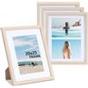 LYYYYX Cornice portafoto in legno da 20 x 25 cm, con cornice in MDF, set da 4 pezzi, per certificati, foto, poster, puzzle