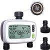 Aqualin Computer Centralina Irrigazione 2 Vie, Timer Automatico/Manuale, Controllo dell'irrigazione con FSTN 9,6 x 5,2 cm, Grande Schermo LCD per Piante da giardin