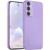 LEHEHE Custodia Silicone per Samsung Galaxy S24+ / S24 Plus 5G, Cover Soft Touch Tinta Unita Guscio Sottile Antiurto Bumper Antigraffio con Protezione Fotocamera-Viola chiaro